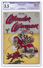 WONDER WOMAN #27 JANUARY-FEBRUARY 1948 CGC RESTORED 3.5 SLIGHT (C-1) VG-.