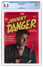 JOHNNY DANGER #1 AUGUST 1954 CGC 5.5 FINE-.