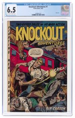 KNOCKOUT ADVENTURES #1 1954 CGC 6.5 FINE+.