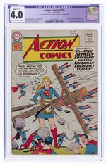 ACTION COMICS #276 MAY 1961 CGC RESTORED 4.0 SLIGHT (C-1) VG (FIRST BRAINIAC 5/SUN BOY/PHANTOM GIRL/TRIPLICATE GIRL/SHRINKING VIOLET/BOUNCING BOY).