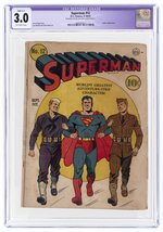 SUPERMAN #12 SEPTEMBER-OCTOBER 1941 CGC RESTORED 3.0 SLIGHT (C-1) GOOD/VG.