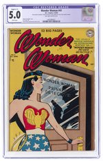 WONDER WOMAN #41 MAY-JUNE 1950 CGC RESTORED 5.0 SLIGHT (C-1) VG/FINE.