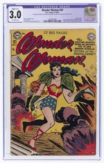 WONDER WOMAN #49 SEPTEMBER-OCTOBER 1951 CGC RESTORED 3.0 SLIGHT (C-1) GOOD/VG.