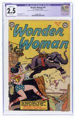 WONDER WOMAN #61 SPETEMBER 1953 CGC RESTORED 2.5 SLIGHT (C-1) GOOD+.