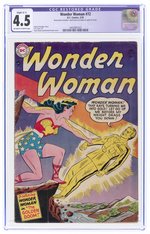 WONDER WOMAN #72 FEBRUARY 1955 CGC RESTORED 4.5 SLIGHT (C-1) VG+.