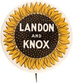 "LANDON AND KNOX" STRIKING & BOLD 1936 SUNFLOWER BUTTON HAKE #2012.