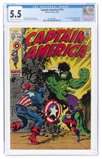 CAPTAIN AMERICA #110 FEBRUARY 1969 CGC 5.5 FINE- (FIRST MADAME HYDRA).