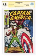 CAPTAIN AMERICA #117 SEPTEMBER 1969 CBCS VERIFIED SIGNATURE 5.5 FINE- (FIRST FALCON).