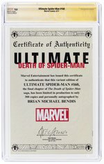 ULTIMATE SPIDER-MAN #160 2011 CGC QUALIFIED 9.0 VF/NM SIGNATURE SERIES ("DEATH" OF SPIDER-MAN).