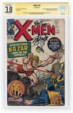 X-MEN #10 MARCH 1965 CBCS RESTORED 3.0 GOOD/VG SLIGHT AMATEUR VERIFIED SIGNATURE (FIRST SILVER AGE KA-ZAR).