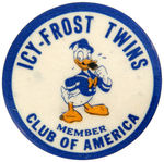 RARE 1950 DONALD DUCK CLUB MEMBER'S BUTTON.