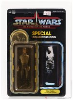 STAR WARS: THE POWER OF THE FORCE (1985) - HAN SOLO (IN CARBONITE) 92 BACK AFA 75+ Y-EX+/NM.