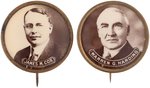 COX & HARDING 1920 SEPIA TONED REAL PHOTO CAMPAIGN BUTTON PAIR.