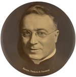 "FATHER CHARLES E. COUGHLIN" MAMMOTH PORTRAIT BUTTON.