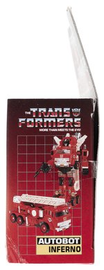 TRANSFORMERS (1985) SERIES 2 CAR - INFERNO FACTORY-SEALED BOXED ACTION FIGURE.