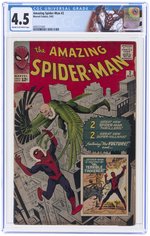 AMAZING SPIDER-MAN #2 MAY 1963 CGC 4.5 VG+ (FIRST VULTURE).