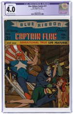 BLUE RIBBON COMICS #21 FEBRUARY 1942 CGC RESTORED 4.0 SLIGHT (B-1) VG.