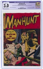 MANHUNT #14 1953 CGC RESTORED 3.0 SLIGHT (C-1) GOOD/VG.