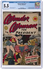 WONDER WOMAN #7 WINTER 1943 CGC 5.5 FINE-.