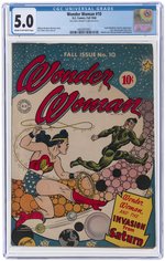 WONDER WOMAN #10 FALL 1944 CGC 5.0 VG/FINE.