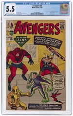 AVENGERS #2 NOVEMBER 1963 CGC 5.5 FINE-.