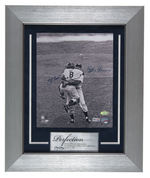 NEW YORK YANKEES LEGENDS DON LARSEN & YOGI BERRA SIGNED & FRAMED PHOTO.