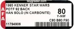 STAR WARS: THE POWER OF THE FORCE (1985) - HAN SOLO (IN CARBONITE) 92 BACK AFA 80 Y-NM.