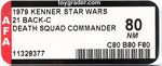 STAR WARS (1979) - DEATH SQUAD COMMANDER 21 BACK-C AFA 80 NM.