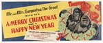 MR & MRS GARGANTUA GORILLA RINGLING BROS. CHRISTMAS CIRCUS POSTER.