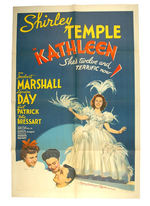 SHIRLEY TEMPLE’S “KATHLEEN” ONE SHEET MOVIE POSTER.