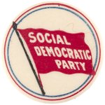 DEBS "SOCIAL DEMOCRATIC PARTY" 1900 WAVING FLAG BUTTON.