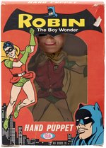 ROBIN THE BOY WONDER BOXED CLOTH BODY HAND PUPPET BY IDEAL.