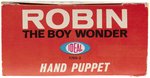 ROBIN THE BOY WONDER BOXED CLOTH BODY HAND PUPPET BY IDEAL.