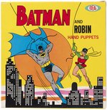 BATMAN AND ROBIN BOXED VINYL BODY HAND PUPPET PAIR BY IDEAL.