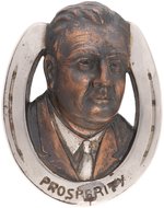 ROOSEVELT "PROSPERITY" LUCKY HORSEHOE FIGURAL WALL PLAQUE.