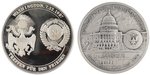 REAGAN 1981 INAUGURAL AND 1987 GORBACHEV SILVER MEDAL PAIR.