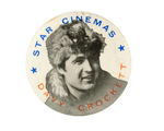 "STAR CINEMAS DAVY CROCKETT" SCARCE ENGLISH 1950s BUTTON.