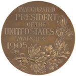 "THEODORE ROOSEVELT" OFFICIAL 1905 INAUGURAL MEDAL.