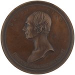 HENRY CLAY 1852 LARGE COPPER MEMORIAL MEDAL.