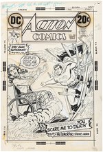 ACTION COMICS #416 COMIC BOOK COVER ORIGINAL ART BY NICK CARDY.