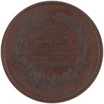 "MAJOR GENERAL ZACHARY TAYLOR" 1848 COPPER MEDAL NEW REVERSE.