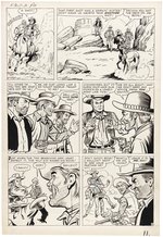 KID COLT OUTLAW #80 ORIGINAL ART COMPLETE SIX PAGE STORY BY JACK KELLER.