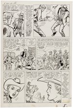 KID COLT OUTLAW #87 ORIGINAL ART COMPLETE FIVE PAGE STORY BY JACK KELLER.