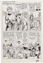 KID COLT OUTLAW #103 ORIGINAL ART COMPLETE FIVE PAGE STORY BY JACK KELLER.