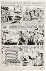 KID COLT OUTLAW #102 ORIGINAL ART COMPLETE SIX PAGE STORY BY JACK KELLER (FANTASTIC FOUR AD ON LAST PAGE).