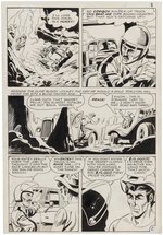 HOT RODS AND RACING CARS #112 COMPLETE FIVE PAGE ORIGINAL ART STORY PAGES BY DON PERLIN & VINCE ALASCIA.