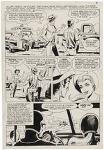 HOT RODS AND RACING CARS #112 COMPLETE FIVE PAGE ORIGINAL ART STORY PAGES BY DON PERLIN & VINCE ALASCIA.