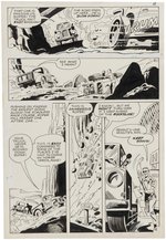 HOT RODS AND RACING CARS #112 COMPLETE FIVE PAGE ORIGINAL ART STORY PAGES BY DON PERLIN & VINCE ALASCIA.