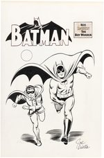 "BATMAN WITH ROBIN THE BOY WONDER PIN-UP ORIGINAL ART BY JOE GIELLA.