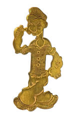 POPEYE RARE COPYRIGHTED AND DATED 1937 BRASS PIN.